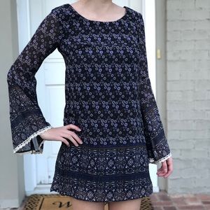 Purple 70’s style sun dress